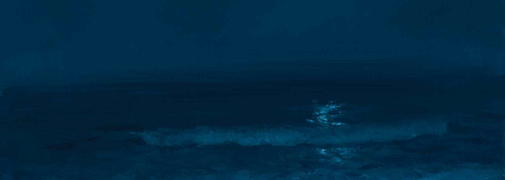 night ocean painting