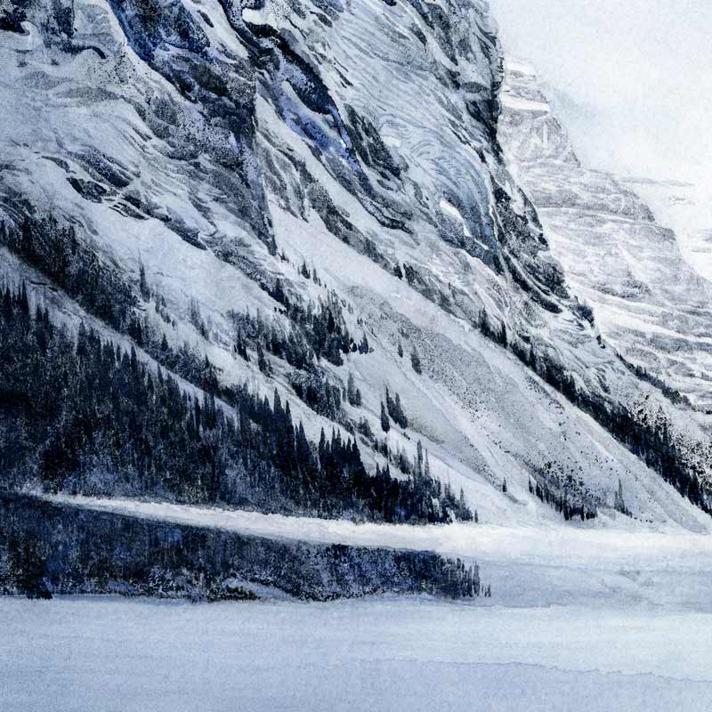 Lake Louise watercolour landscape painting print