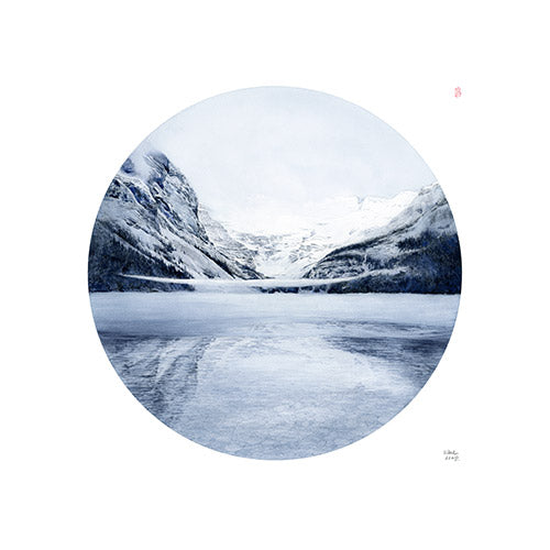 Lake Louise watercolour landscape painting print