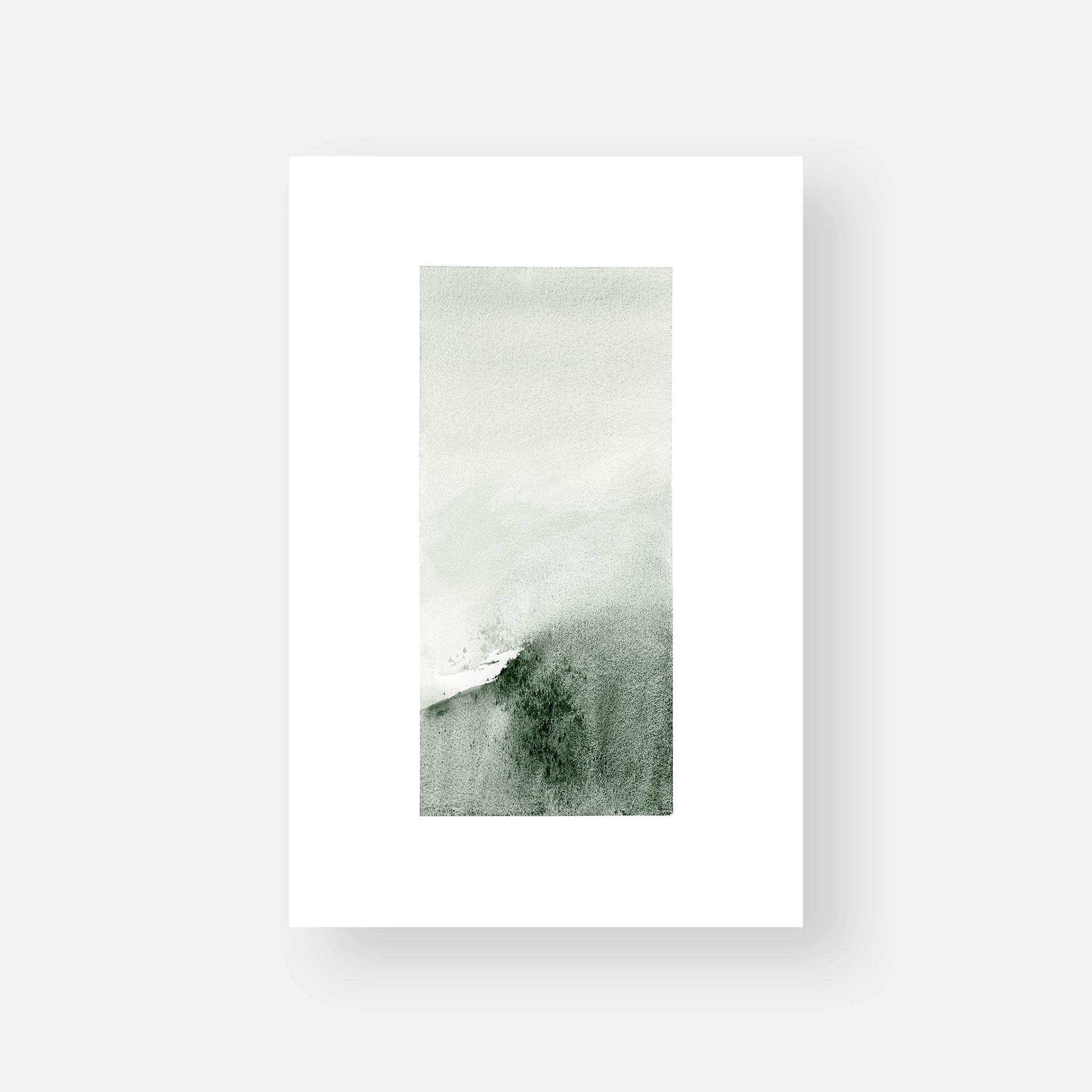 Misty mountains #1 - watercolour print