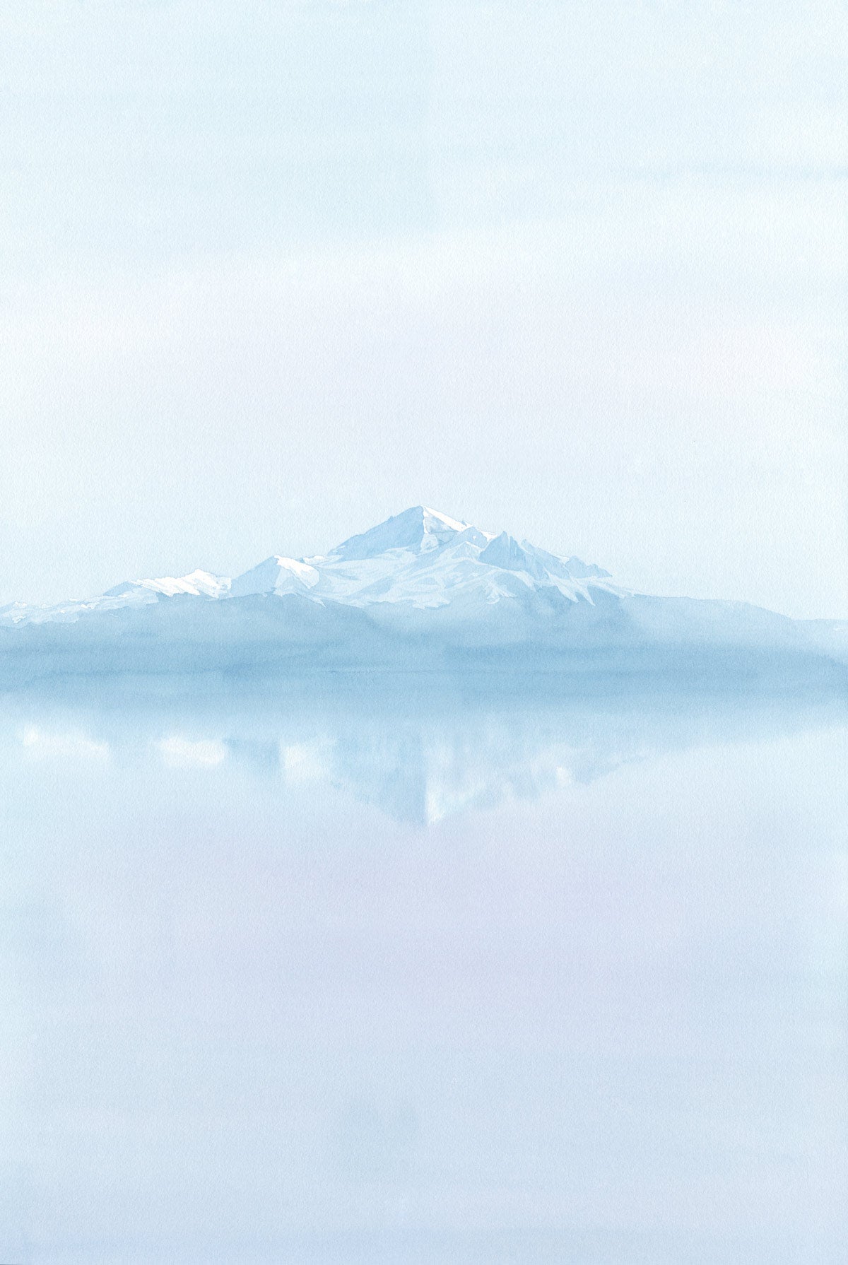 Mount Baker watercolour painting prints