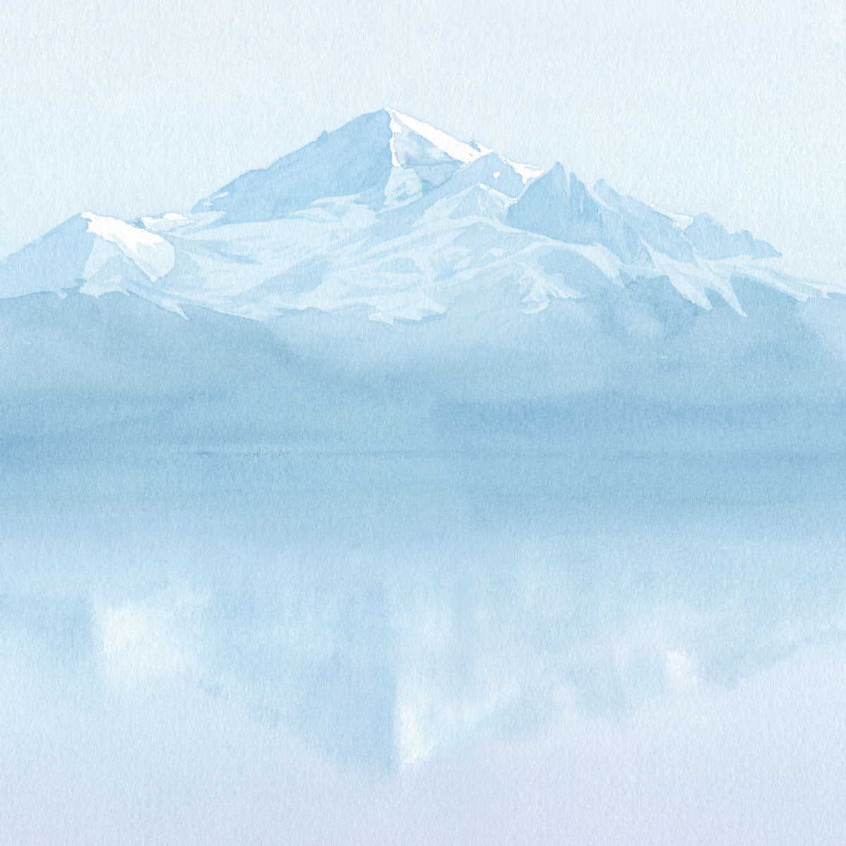 Mount Baker watercolour painting prints